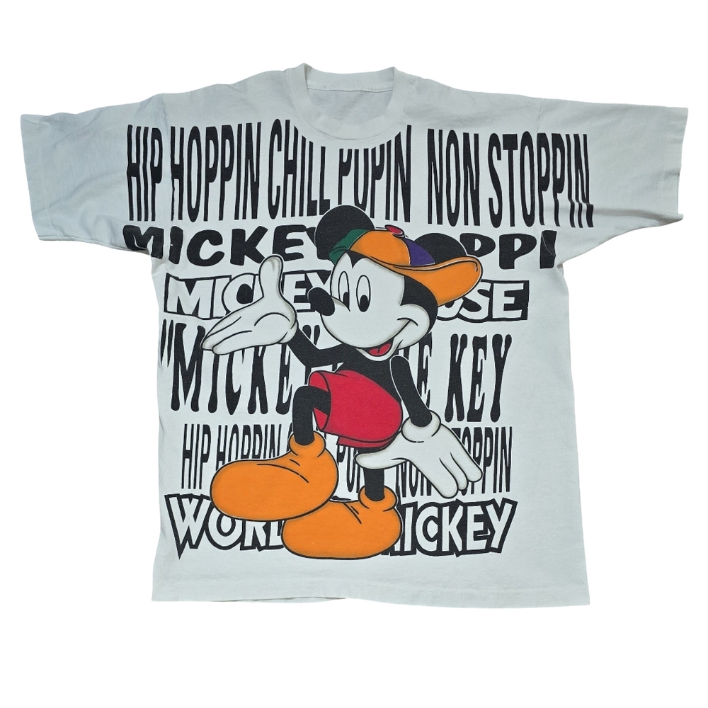 90s Vintage Walt Disney World Mickey Mouse Hip Hop Streetwear XL Single Stitch